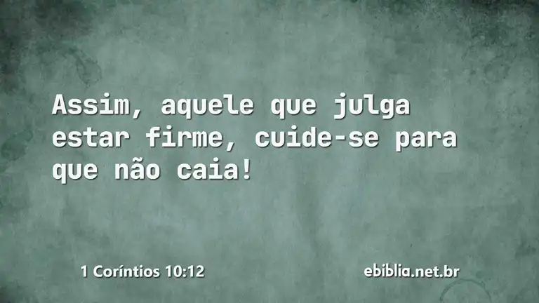 1 Coríntios 10:12