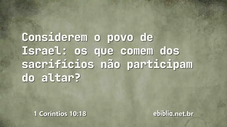 1 Coríntios 10:18