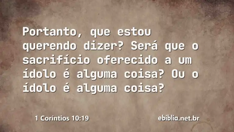 1 Coríntios 10:19