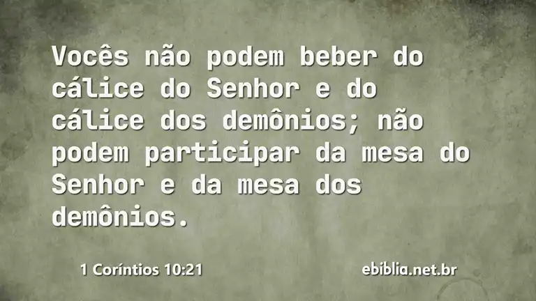 1 Coríntios 10:21