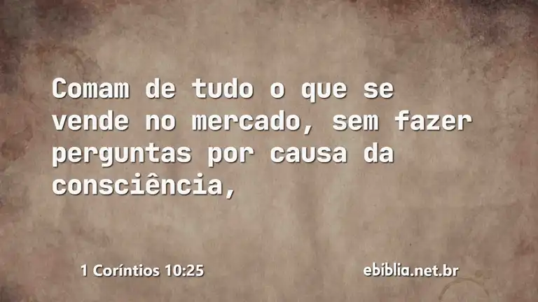 1 Coríntios 10:25