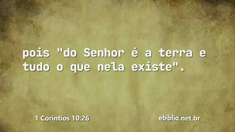 1 Coríntios 10:26