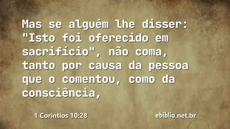 1 Coríntios 10:28