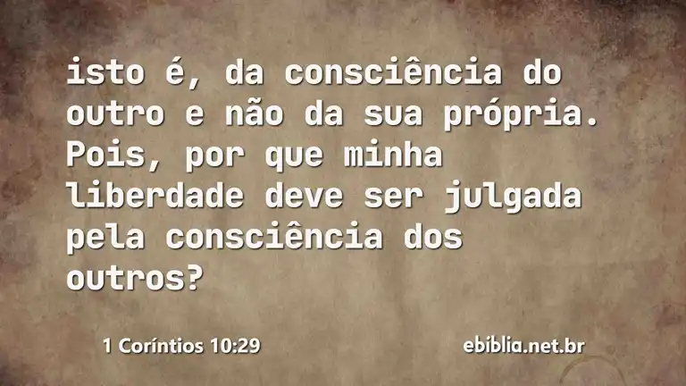 1 Coríntios 10:29