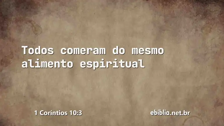 1 Coríntios 10:3