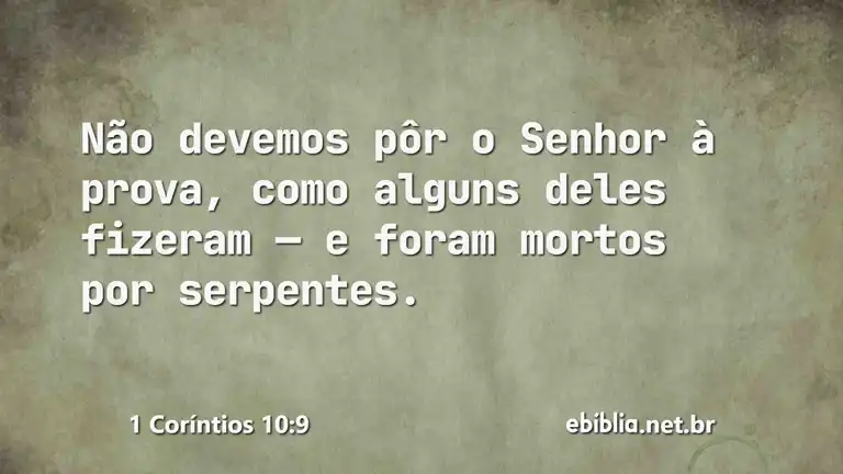 1 Coríntios 10:9