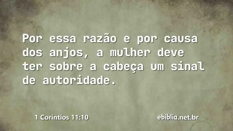 1 Coríntios 11:10