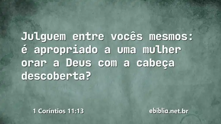 1 Coríntios 11:13