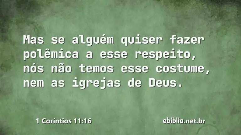 1 Coríntios 11:16