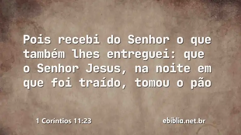 1 Coríntios 11:23