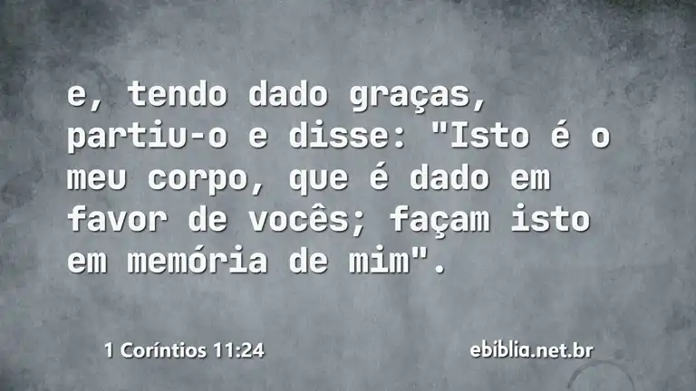 1 Coríntios 11:24