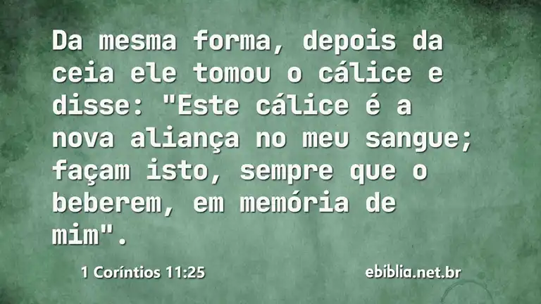 1 Coríntios 11:25