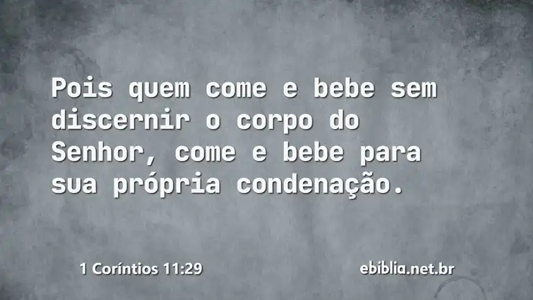 1 Coríntios 11:29