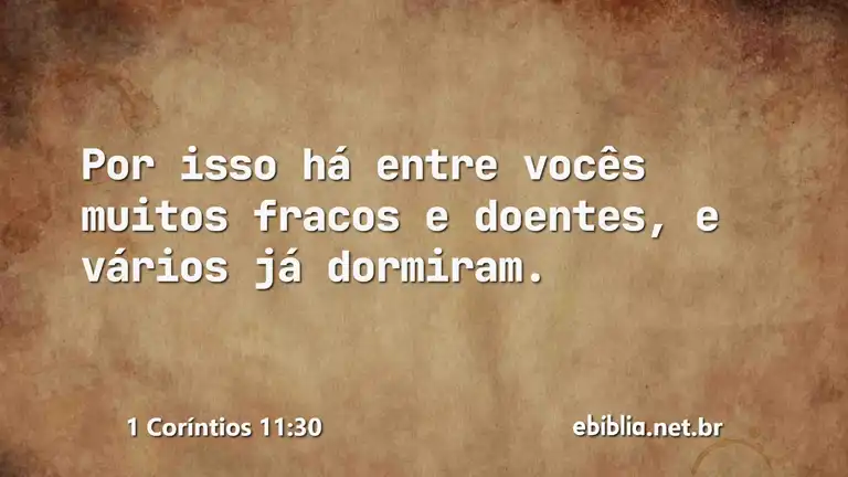 1 Coríntios 11:30