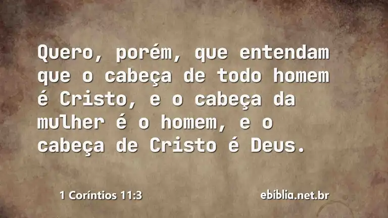 1 Coríntios 11:3