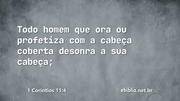 1 Coríntios 11:4