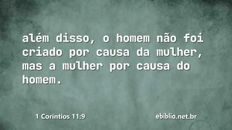 1 Coríntios 11:9