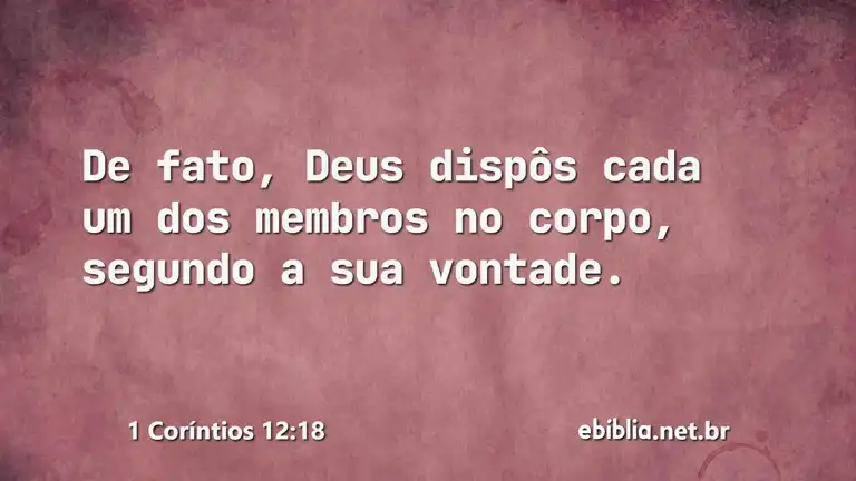 1 Coríntios 12:18