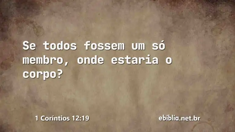 1 Coríntios 12:19