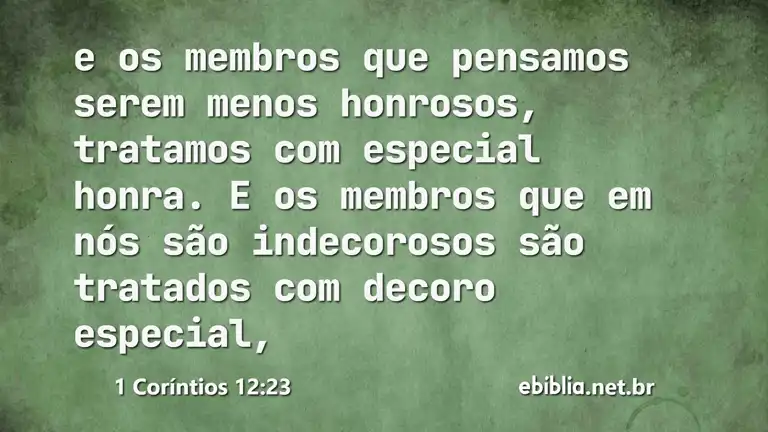 1 Coríntios 12:23