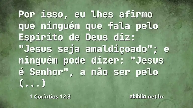 1 Coríntios 12:3