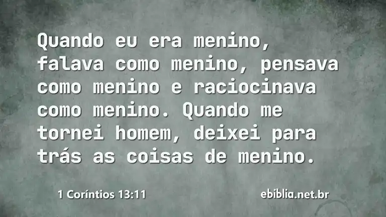 1 Coríntios 13:11