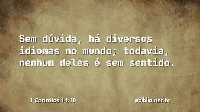 1 Coríntios 14:10