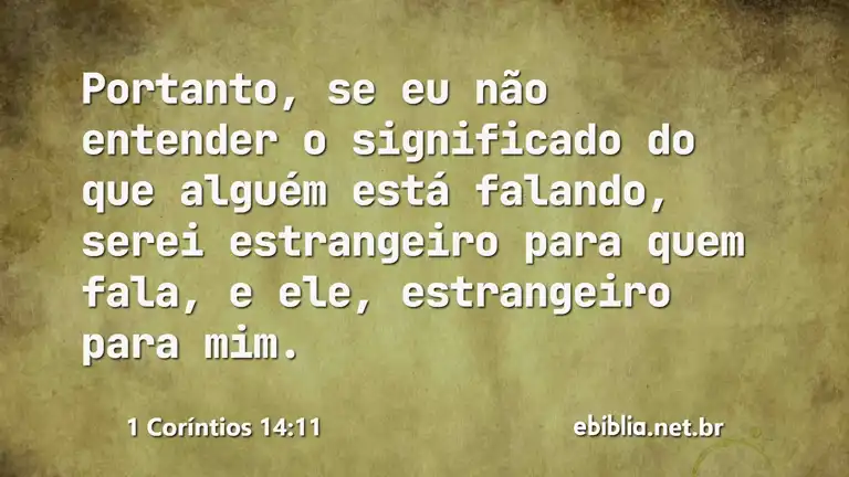 1 Coríntios 14:11