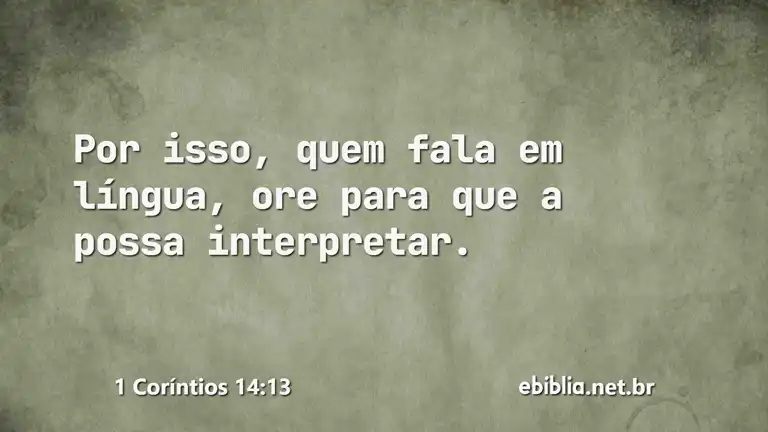 1 Coríntios 14:13