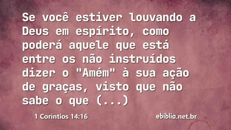 1 Coríntios 14:16