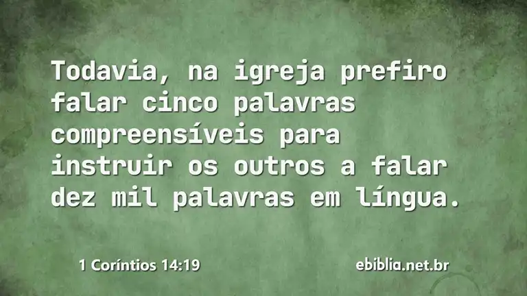 1 Coríntios 14:19