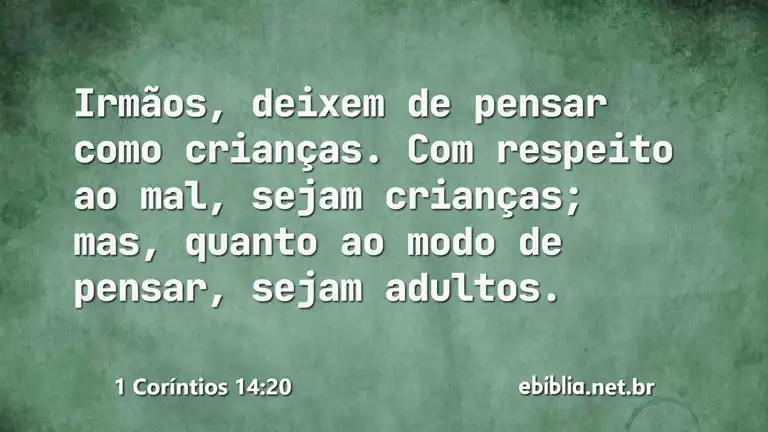 1 Coríntios 14:20