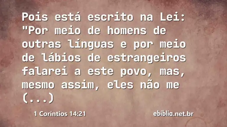 1 Coríntios 14:21