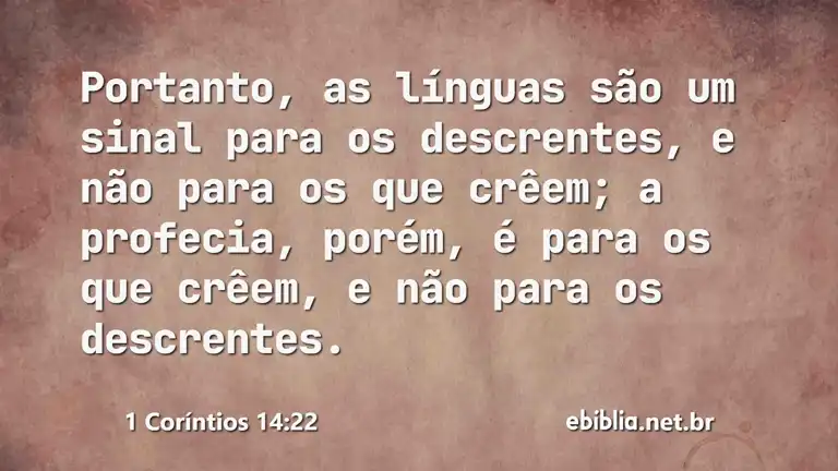 1 Coríntios 14:22