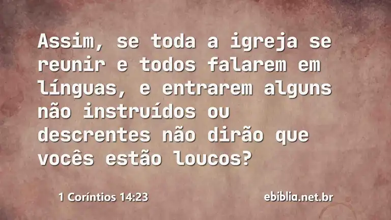 1 Coríntios 14:23