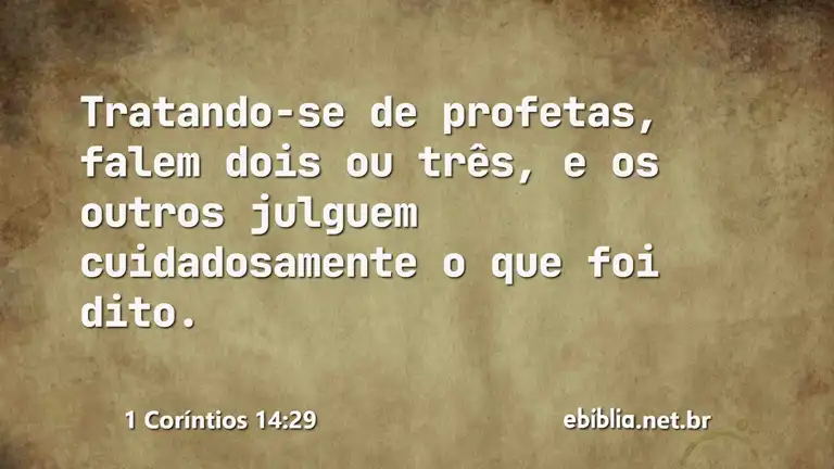 1 Coríntios 14:29