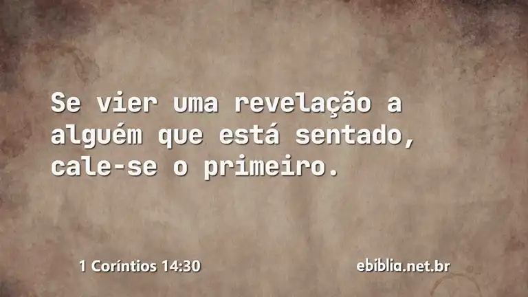 1 Coríntios 14:30