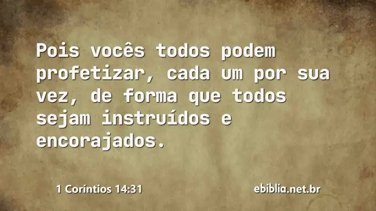 1 Coríntios 14:31