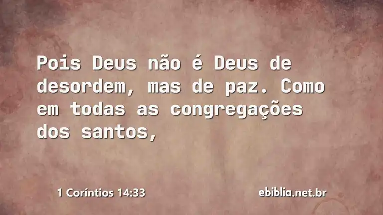 1 Coríntios 14:33