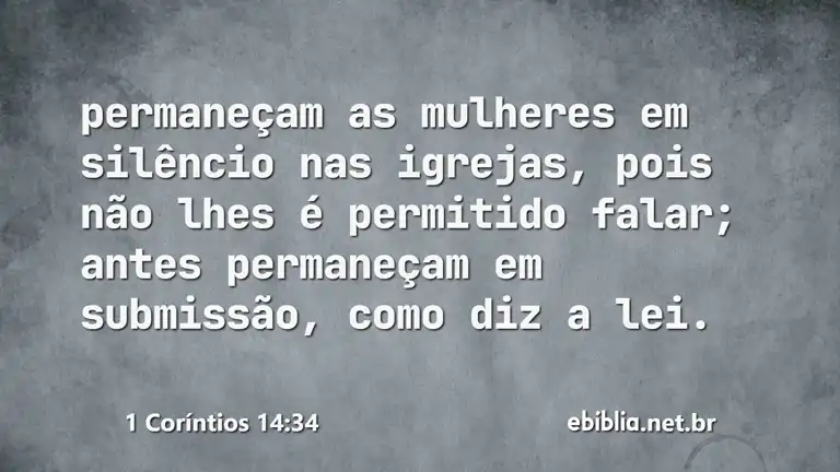 1 Coríntios 14:34