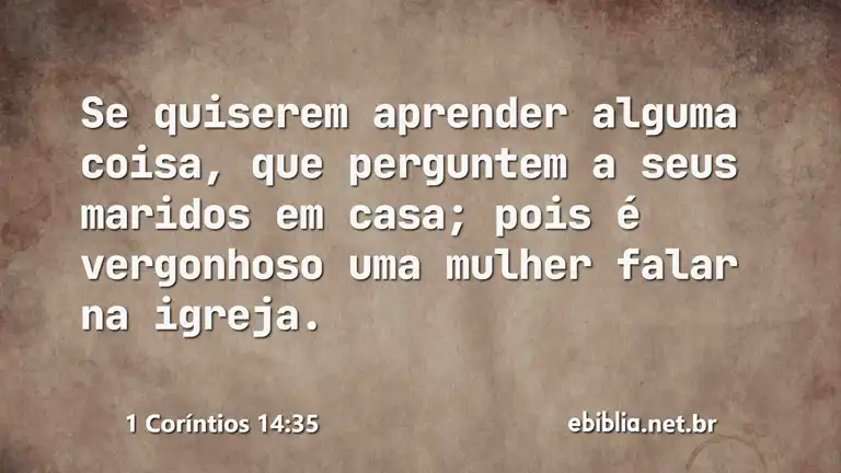 1 Coríntios 14:35