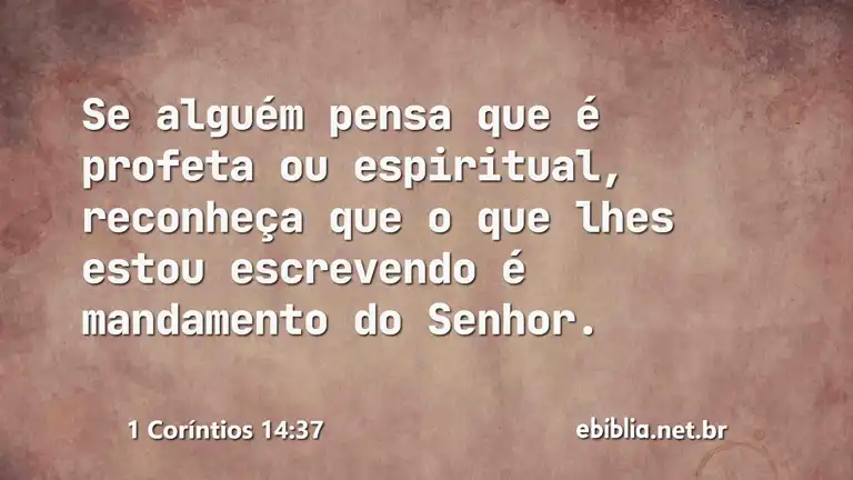 1 Coríntios 14:37