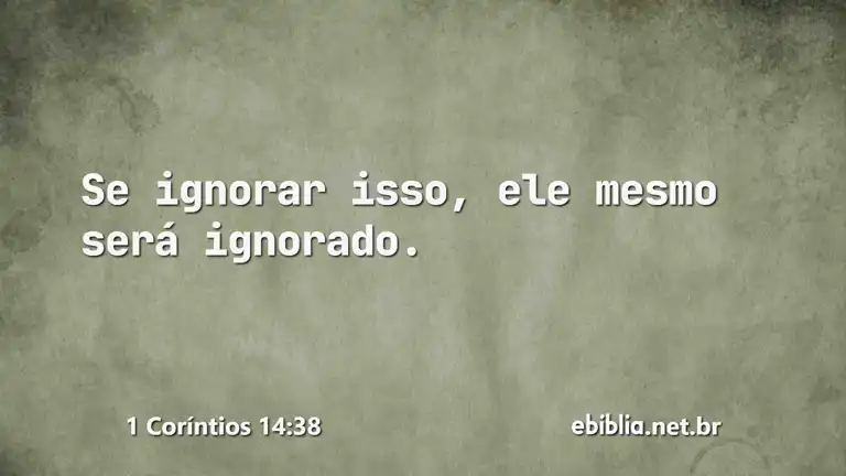 1 Coríntios 14:38