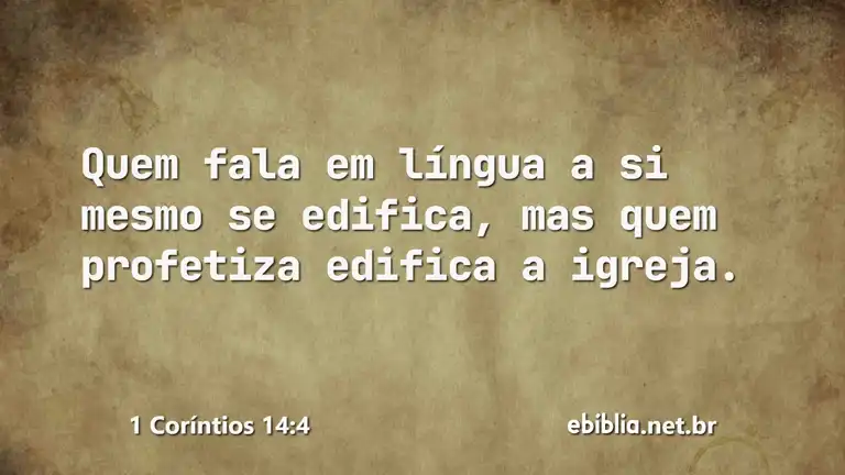 1 Coríntios 14:4