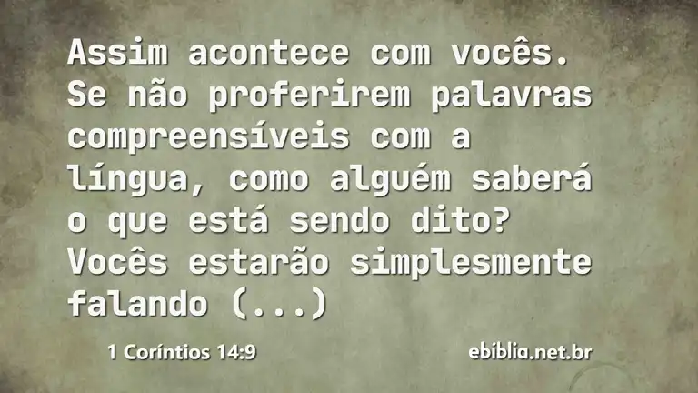 1 Coríntios 14:9