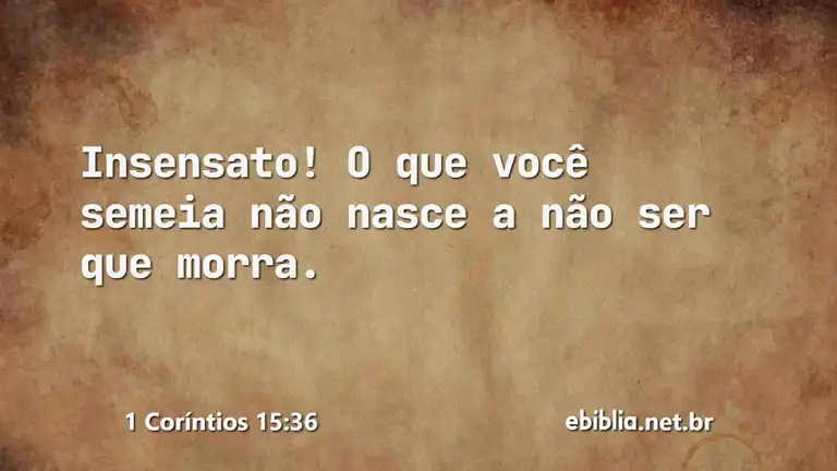 1 Coríntios 15:36