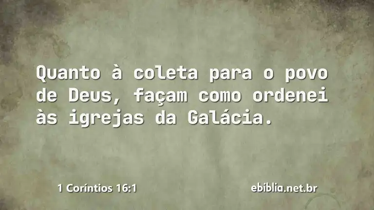 1 Coríntios 16:1