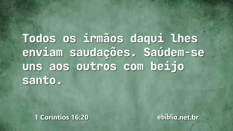 1 Coríntios 16:20