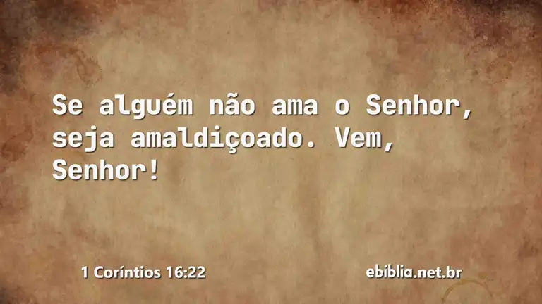 1 Coríntios 16:22