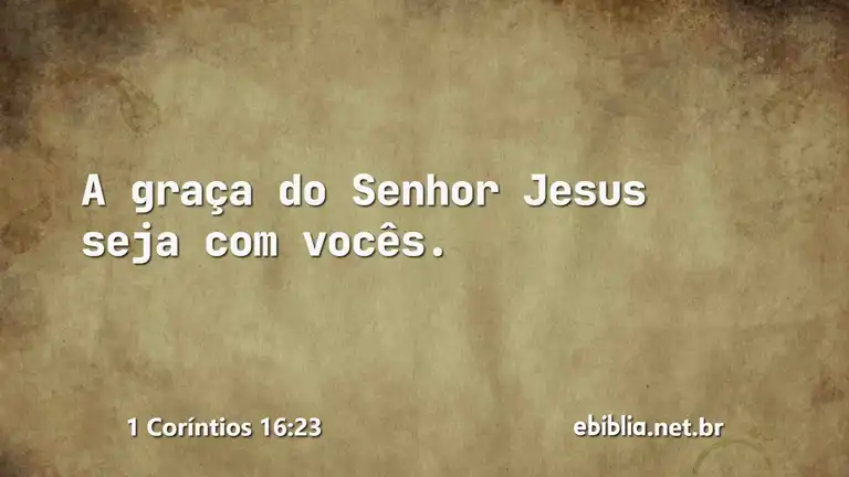 1 Coríntios 16:23